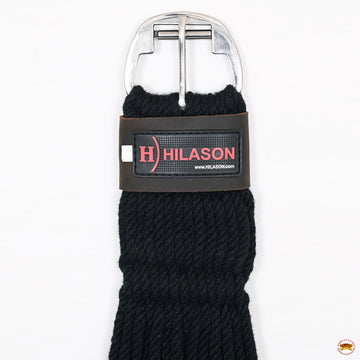 HILASON Horse Western 27 Strand Double Weave Black Roper Cinch